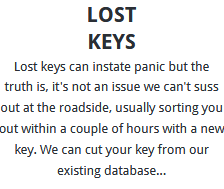 Lost Keys Nottingham